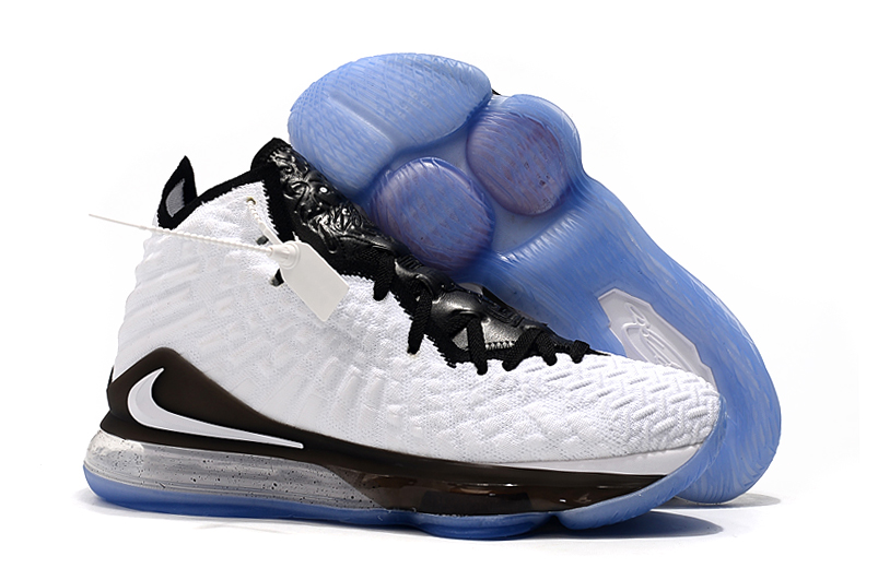 Women Nike LeBron 17 White Black Shoes